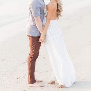 Long white maxi- low back